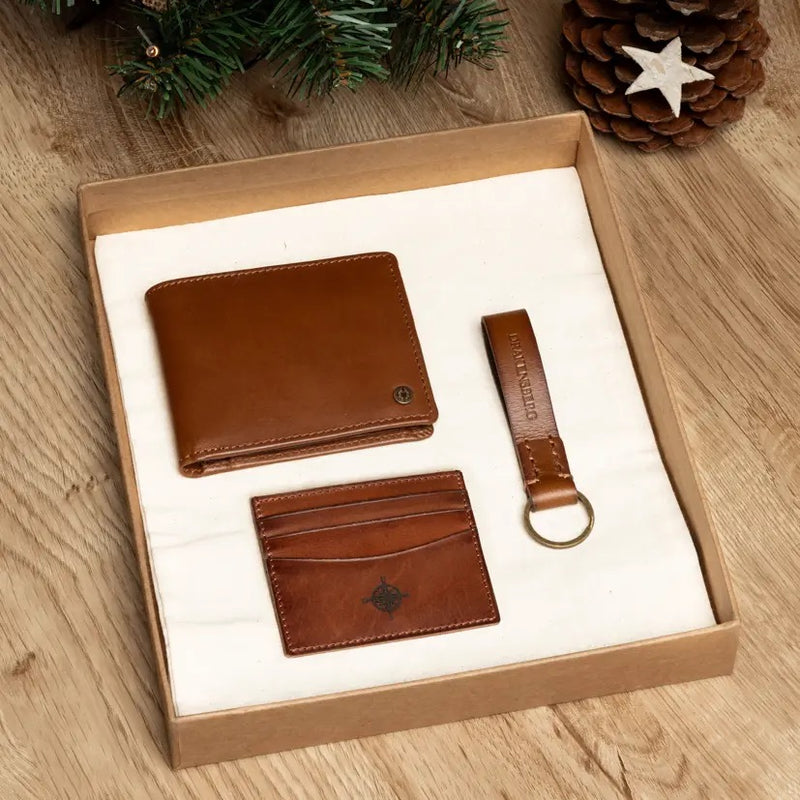 Giftset - Wallet »Joe« & Card Wallet »Blake« & Keychain »Aron«