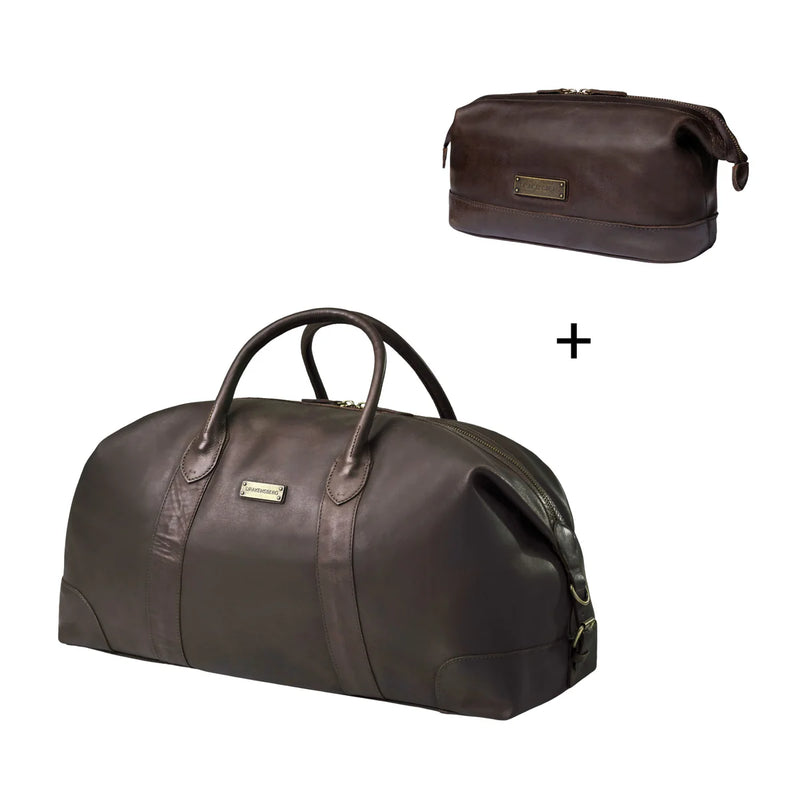Set/2 Weekender »David« & Toiletry Bag »Ruby« w
